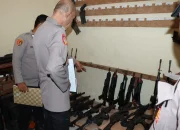 Polres Sula Lakukan Pemeriksaan Gudang Senjata Api