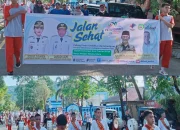Semarak Hardiknas, Guru dan Ribuan Siswa SMA-SMK-SLB di Sula Ikut Jalan Sehat