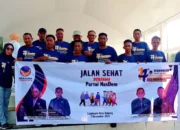 Meriahkan HUT ke 14, NasDem Pulau Taliabu Gelar Jalan Sehat di Landmark Kota Bobong
