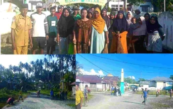 Sambut Peserta Gabalil Hai Sua, Pemdes dan Masyarakat Kabau Pantai Gelar Bakti Sosial