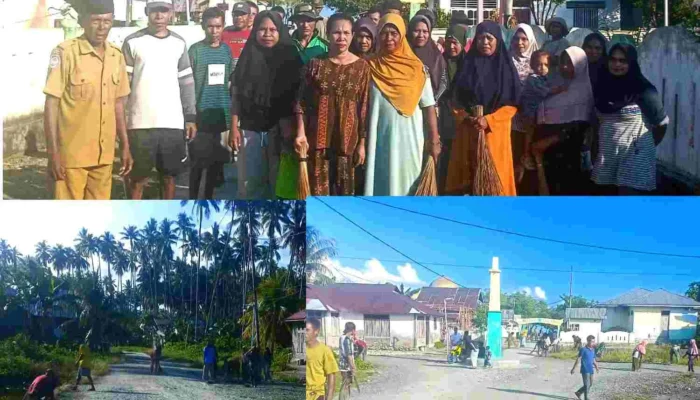 Sambut Peserta Gabalil Hai Sua, Pemdes dan Masyarakat Kabau Pantai Gelar Bakti Sosial