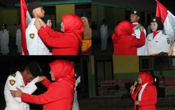Camat Mangoli Utara Timur Resmi Kukuhkan Paskibraka HUT ke-81 RI