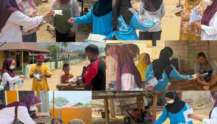 Cegah Dampak Kabut Asap Karhutla, Puskesmas Waisakai Kembali Bagikan Masker ke Warga